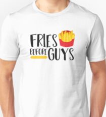 Frites vor Jungs Shirt Junk-Food-Kleidung Frauen Tee Unisex T-Shirt
