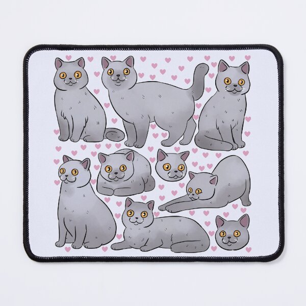 Item preview, British Shorthair cat cute illustration pattern - British blue cat adorable art designed and sold by Yarafantasyart.