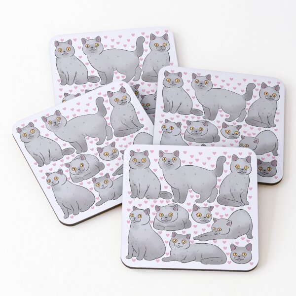 Item preview, British Shorthair cat cute illustration pattern - British blue cat adorable art designed and sold by Yarafantasyart.
