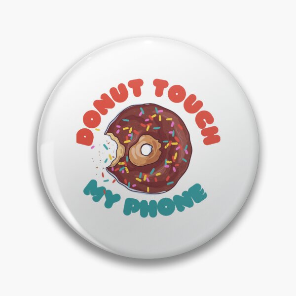 Item preview, Chocolate Donut Touch My Phone Vintage designed and sold by PaintedTrash.