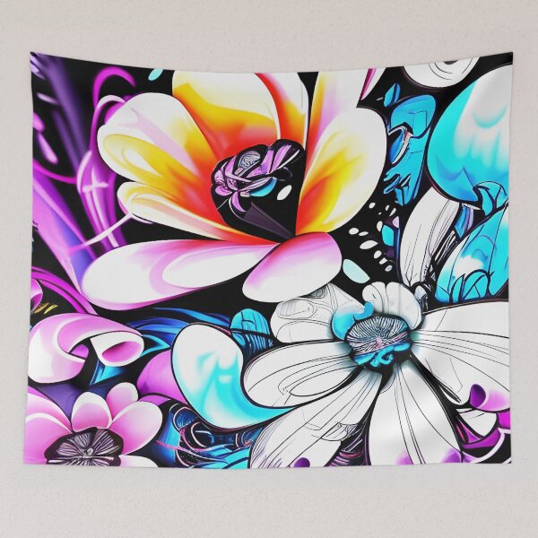 Item preview, Modern Pastel Art Design - Colorful Wildflowers designed and sold by Dalive.