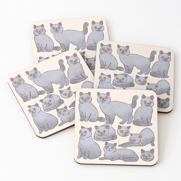 Item preview, British Shorthair cat cute illustration pattern - British blue cat adorable art designed and sold by Yarafantasyart.