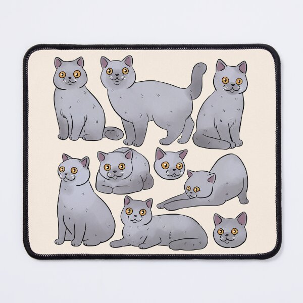Item preview, British Shorthair cat cute illustration pattern - British blue cat adorable art designed and sold by Yarafantasyart.