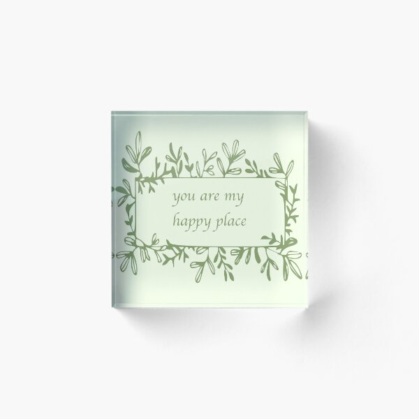 Item preview, you are my happy place lettering with leaf patterns designed and sold by Uffcagla.