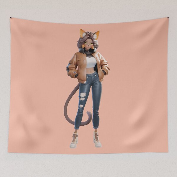 Item preview, Cute Neko Mia Anime Girl  designed and sold by Vaporboy1994.