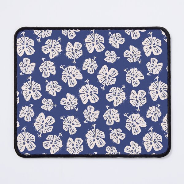 Item preview, Hibiscus  offwhite blue designed and sold by LaCartrina.