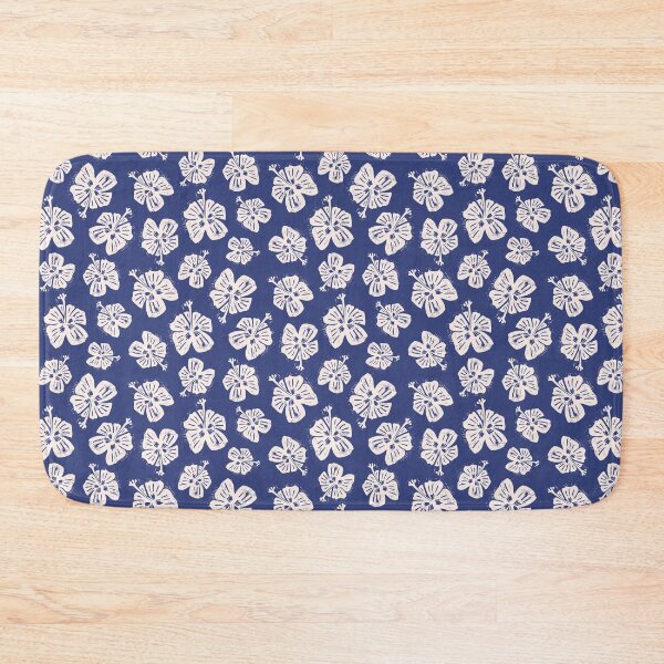 Item preview, Hibiscus  offwhite blue designed and sold by LaCartrina.