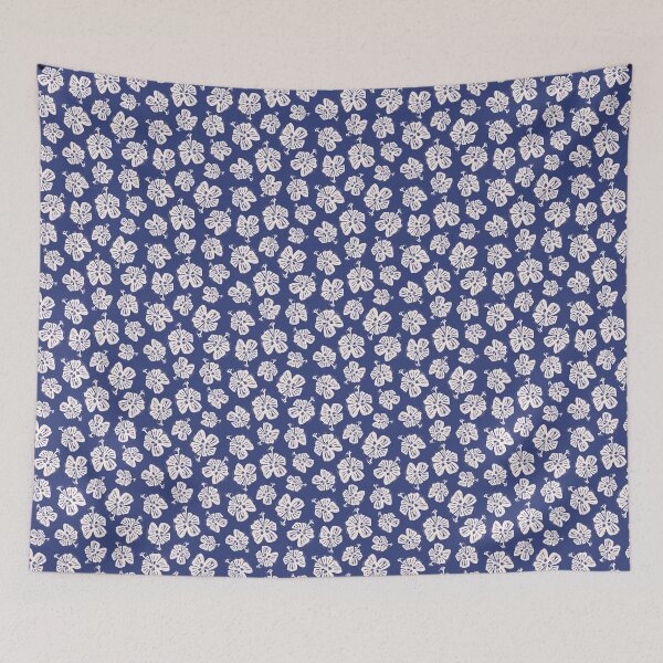 Item preview, Hibiscus  offwhite blue designed and sold by LaCartrina.
