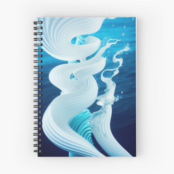 Artikelvorschau, Helle blaue und weiße Wellenspirale entworfen und verkauft von FlowingMovement.