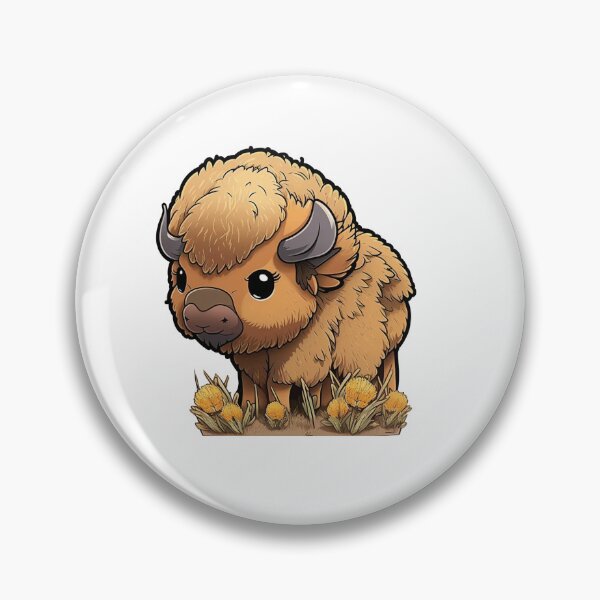 Item preview, Cute Baby Bison In Field Sticker designed and sold by Kplayzz2009.