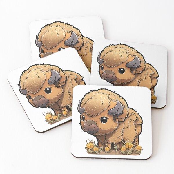 Item preview, Cute Baby Bison In Field Sticker designed and sold by Kplayzz2009.