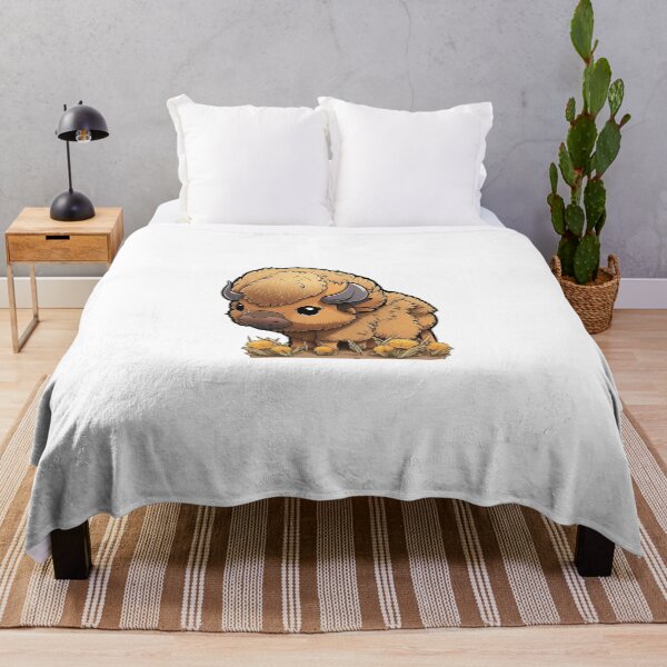 Item preview, Cute Baby Bison In Field Sticker designed and sold by Kplayzz2009.