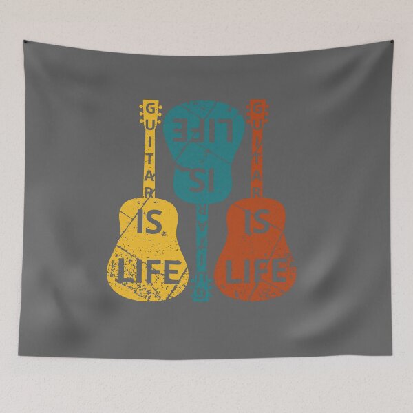 Item preview, Guitar is Life Guitar, music and plectrum lover retro vintage designed and sold by facePale.