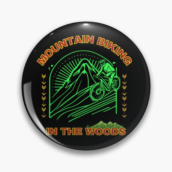 Item preview, Mountain biking in the woods designed and sold by ZingAndPep.