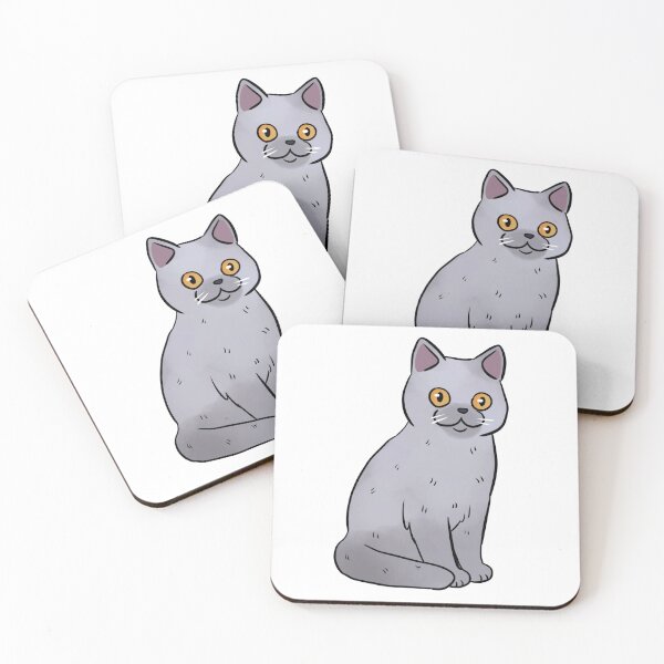 Item preview, British shorthair cat cute illustration - british blue cat art designed and sold by Yarafantasyart.