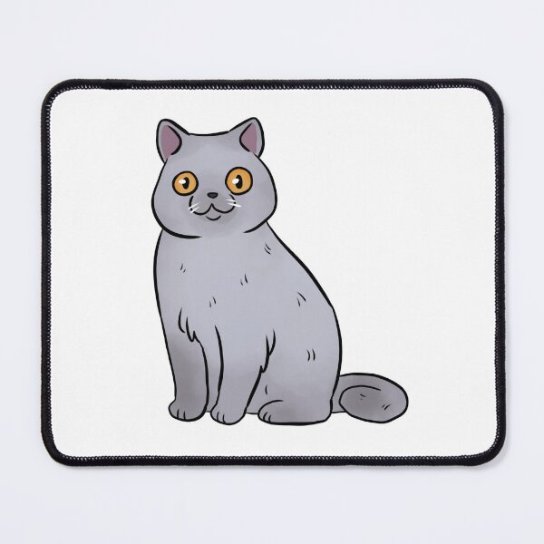 Item preview, British shorthair cat cute illustration - british blue cat art designed and sold by Yarafantasyart.