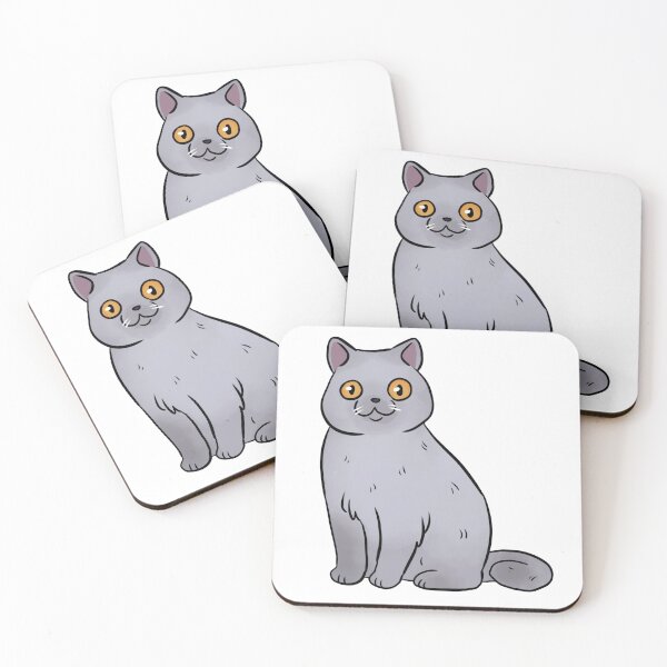 Item preview, British shorthair cat cute illustration - british blue cat art designed and sold by Yarafantasyart.