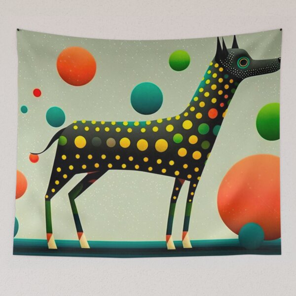 Item preview, Colorful Abstract Jackal designed and sold by Artistic Pandas.