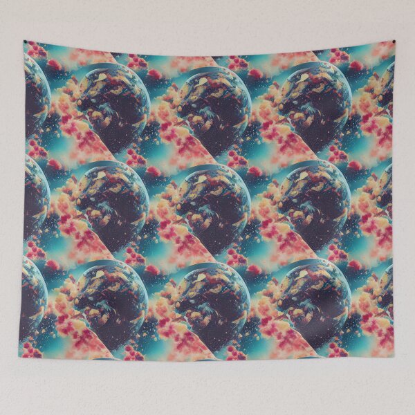 Item preview, earth planets clouds space designed and sold by YeKnot.