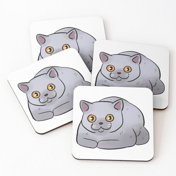 Item preview, British shorthair cat cute illustration - british blue cat art designed and sold by Yarafantasyart.