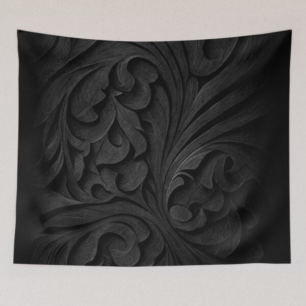 Item preview, Subtle black wood carved pattern designed and sold by Gert Street.