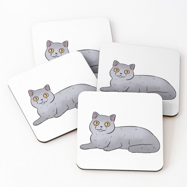 Item preview, British shorthair cat cute illustration - british blue cat art designed and sold by Yarafantasyart.