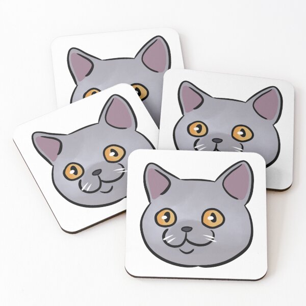 Item preview, British shorthair cat cute illustration - british blue cat art designed and sold by Yarafantasyart.