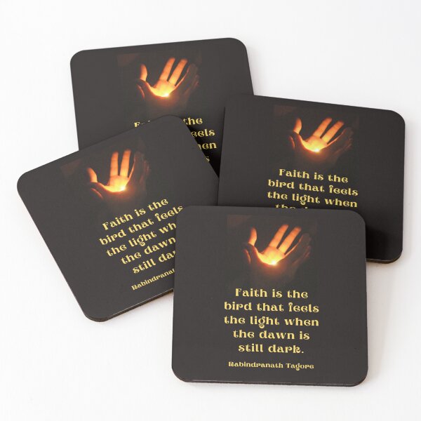 Item preview, Tagore quote: Faith is the bird that feels the light when the dawn is still dark designed and sold by artbleed.