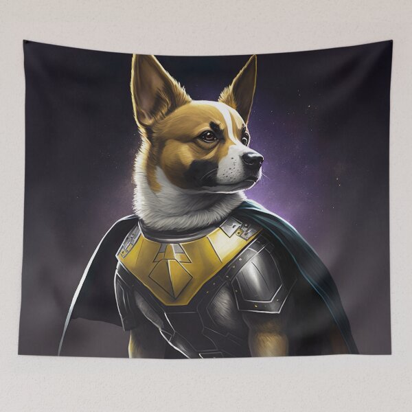 Item preview, Super Hero Dog Illustration designed and sold by unrealartwork.