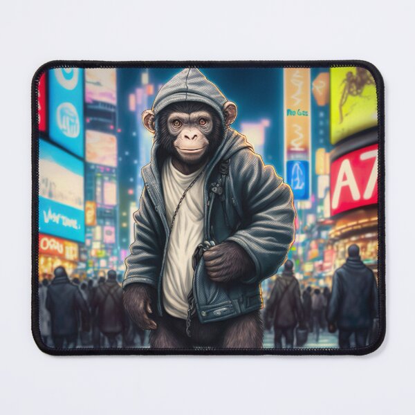 Item preview, Monkey Walking in Shibuya Tokyo designed and sold by unrealartwork.