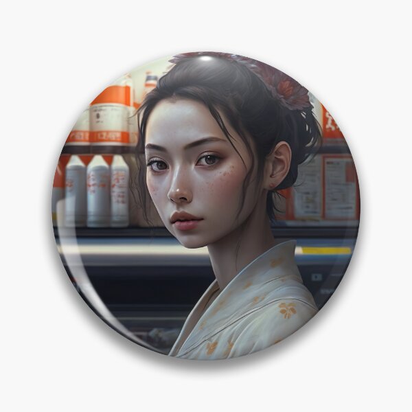 Item preview, Japanese Girl in a Convenience Store designed and sold by unrealartwork.