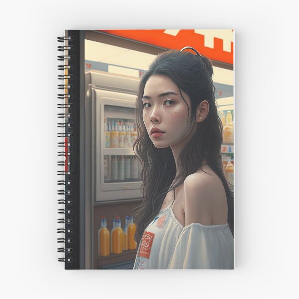 Item preview, Asian Woman in front of a Convenience Store designed and sold by unrealartwork.
