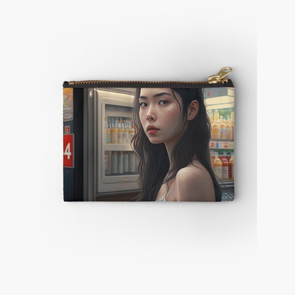 Item preview, Asian Woman in front of a Convenience Store designed and sold by unrealartwork.