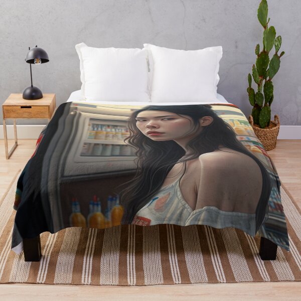 Item preview, Asian Woman in front of a Convenience Store designed and sold by unrealartwork.