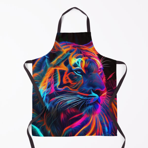 Aperçu de l'œuvre Electric Rainbow Big Cat Tiger Art créée et vendue par mcmtdesigns.