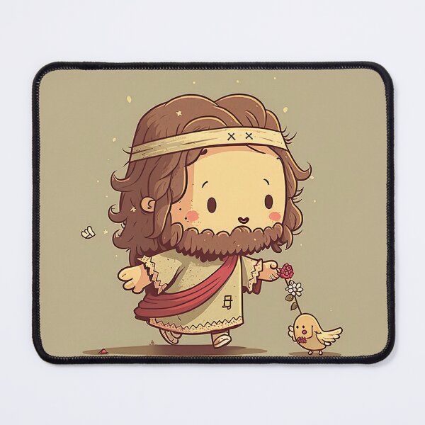 Item preview, Cute Little Jesus Christ Illustration with Bird designed and sold by unrealartwork.