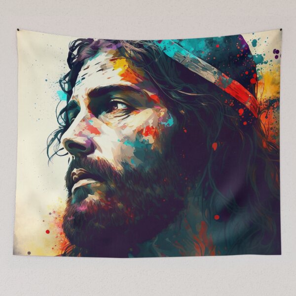 Item preview, Another Beautiful Portrait of Jesus Christ designed and sold by unrealartwork.