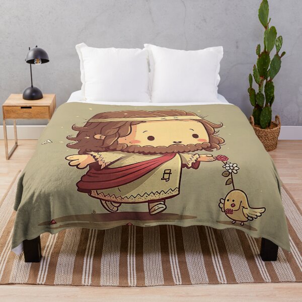 Item preview, Cute Little Jesus Christ Illustration with Bird designed and sold by unrealartwork.