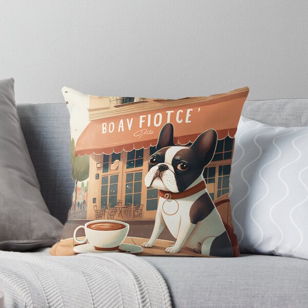 Item preview, Cute Dog in French Bistro Coffee Illustration designed and sold by unrealartwork.