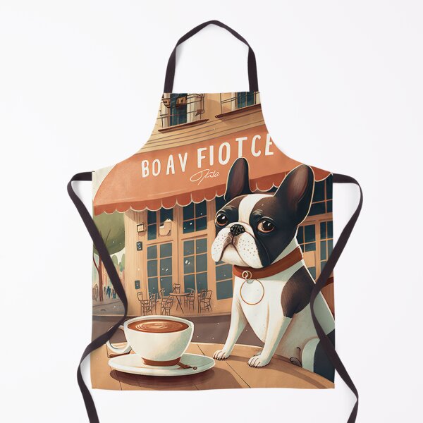 Item preview, Cute Dog in French Bistro Coffee Illustration designed and sold by unrealartwork.