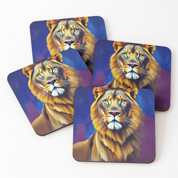 Item preview, Colorful Portrait Lion Artwork designed and sold by Blok45.