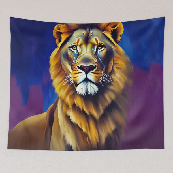 Item preview, Colorful Portrait Lion Artwork designed and sold by Blok45.