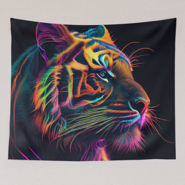 Item preview, Wildlife Wonders Fluorescent Tiger designed and sold by mcmtdesigns.