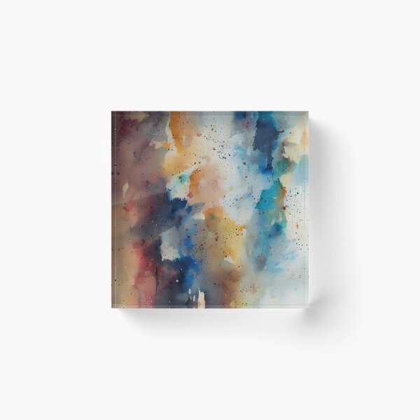 Artikelvorschau, Blue and orange watercolor paint blend entworfen und verkauft von ibelieveimages.