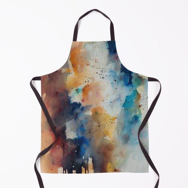 Aperçu de l'œuvre Blue and orange watercolor paint blend créée et vendue par ibelieveimages.