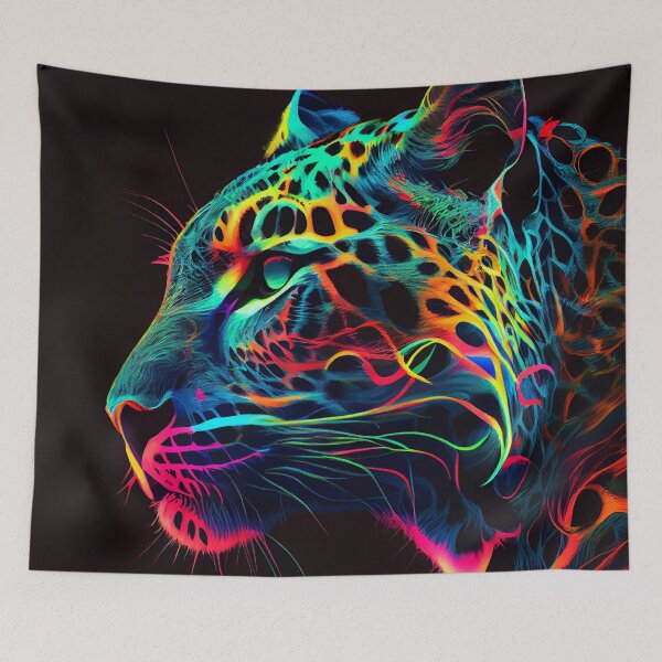 Item preview, Electric Jungle Cat Vibrant Leopard designed and sold by mcmtdesigns.