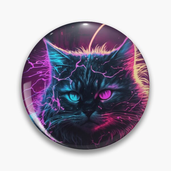 Item preview, Stray Cyberpunk Cat Staring Into Your Soul designed and sold by Nightarcade.