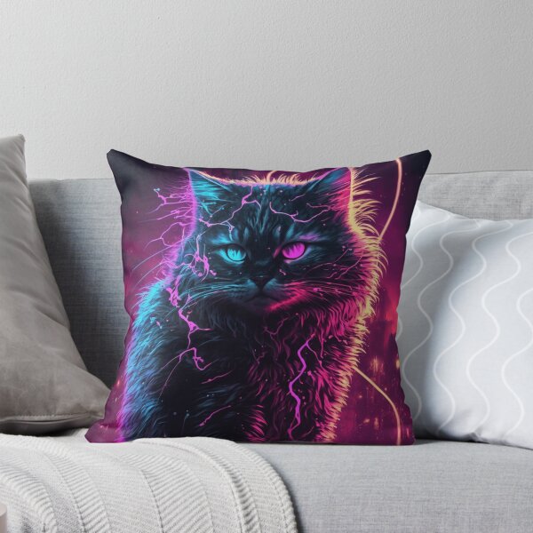 Item preview, Stray Cyberpunk Cat Staring Into Your Soul designed and sold by Nightarcade.