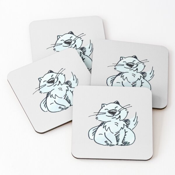 Item preview, Hand-drawn Ink Art. Fun Cat' Story. Happy Blue Cat designed and sold by DigiPicStock.