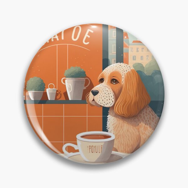 Item preview, Beautiful Orange Dog in a French Bistro Coffee designed and sold by unrealartwork.